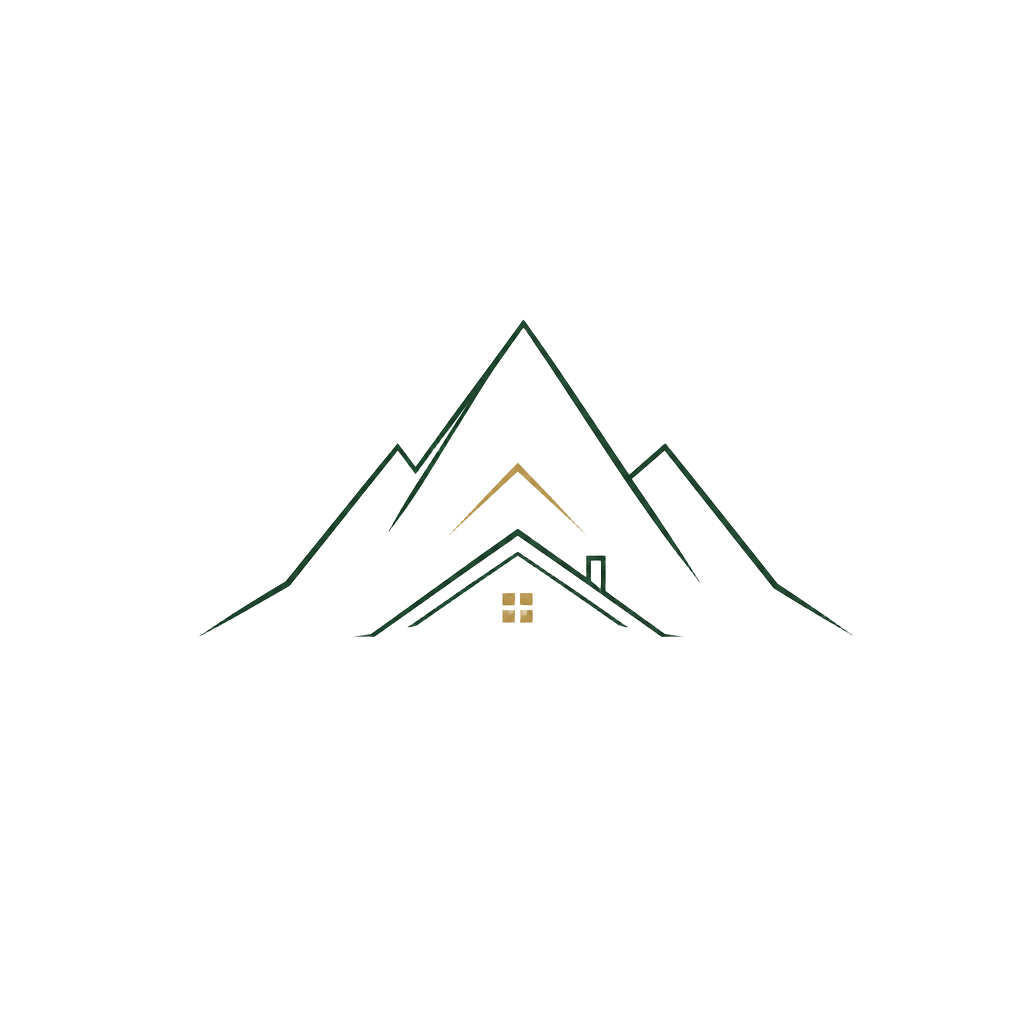 Winter-Skichalets logo: alpine peaks sheltering a chalet